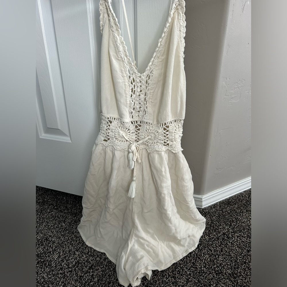 American Eagle Crochet Romper